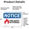 Signmission Fire Safety No Storage Sign, Vinyl Decal, 7in W x 5in L, 2PK OS-2PACK-NS-D-57-L-12655 - alternate 5
